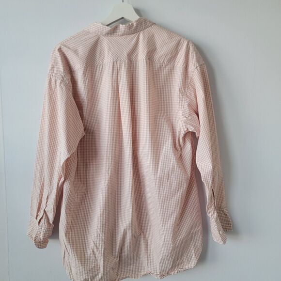 j crew  womens size 10 Relaxed-fit washed cotton poplin shirt in mini gingham - Picture 2 of 8